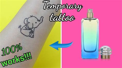 make a temporary tattoo using perfume